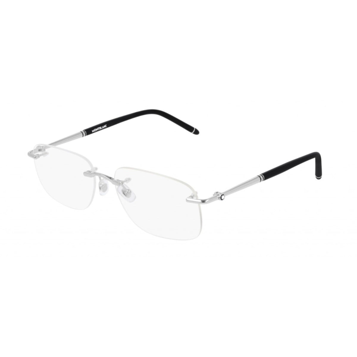 Montblanc Men's Sunglasses Fall Winter Silver Transparent Demo Lens Demo Lens Shiny MB0071O 004
