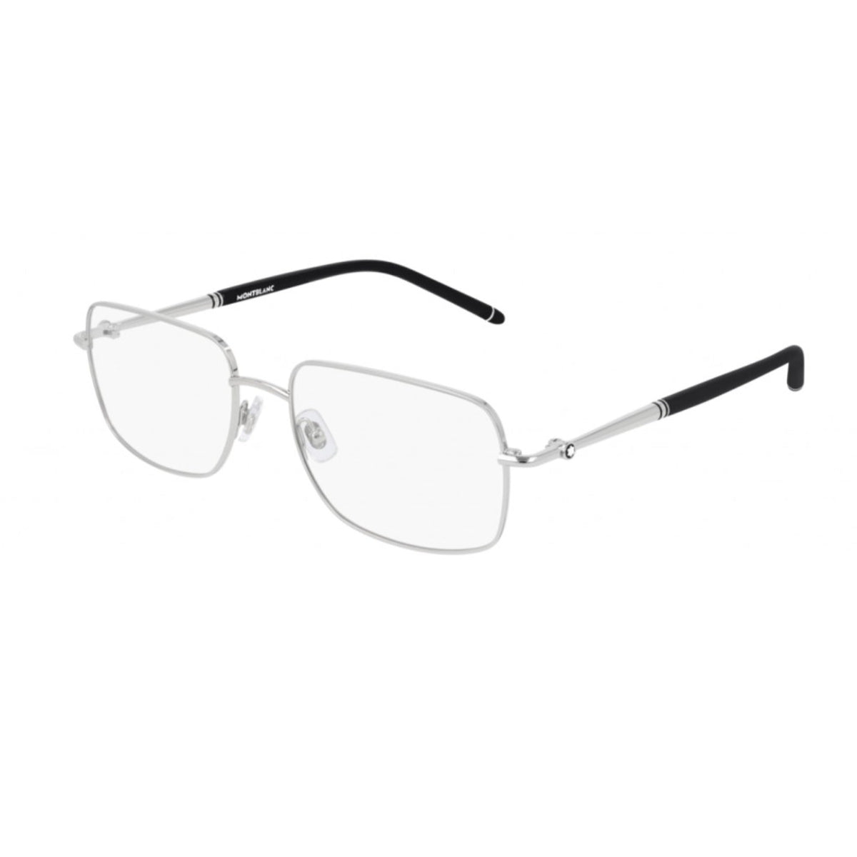 Montblanc Men's Sunglasses Fall Winter Silver Transparent Demo Lens Demo Lens Shiny MB0072O 004