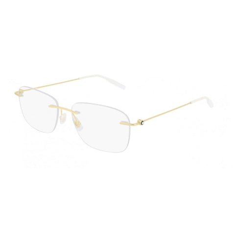 Montblanc Men's Sunglasses Fall Winter Gold Transparent Demo Lens Demo Lens Light MB0075O 002