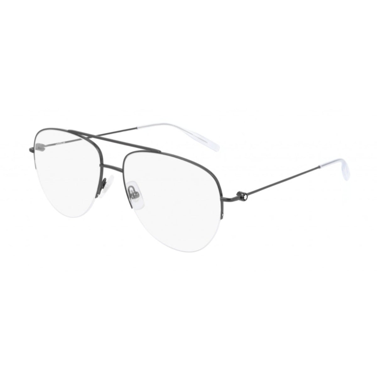 Montblanc Men's Sunglasses Fall Winter Ruthenium Transparent Demo Lens Demo Lens Dark MB0077O 001