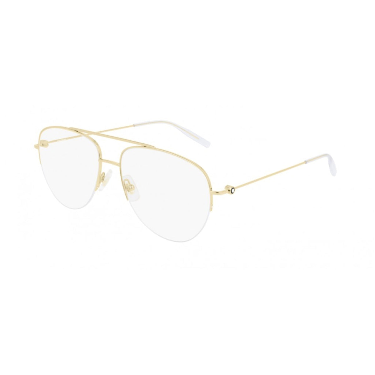 Montblanc Men's Sunglasses Fall Winter Gold Transparent Demo Lens Demo Lens Light MB0077O 002