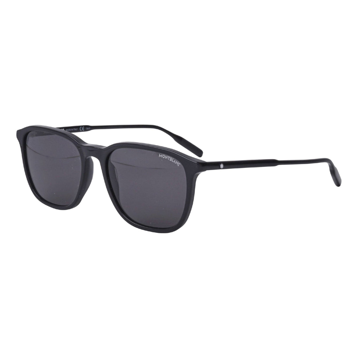 Montblanc Men's Sunglasses Spring Summer Black Grey CR 39 CR 39 Shiny MB0082S 001
