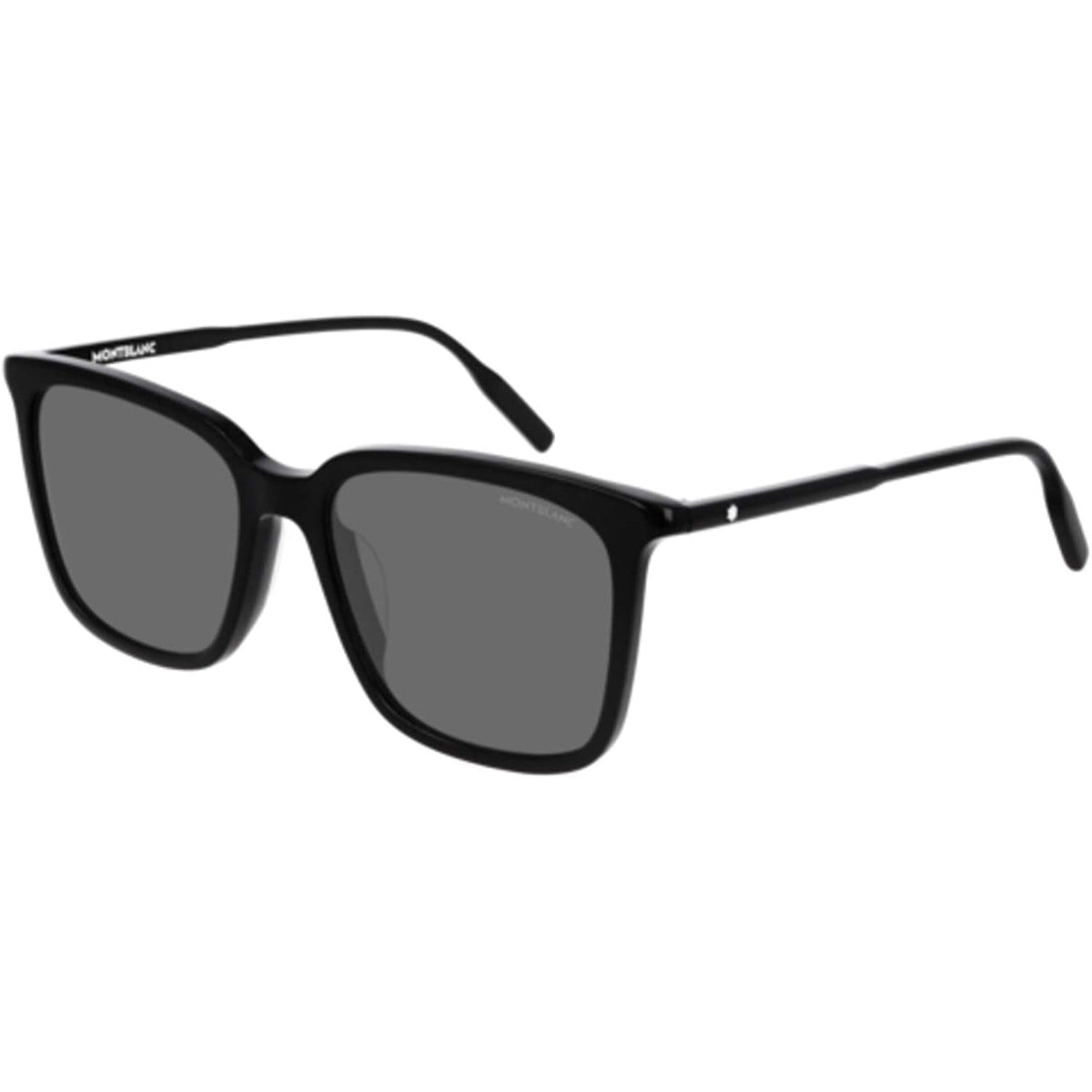 Montblanc Men's Sunglasses Spring Summer Black Grey CR 39 CR 39 Shiny MB0084SK 001