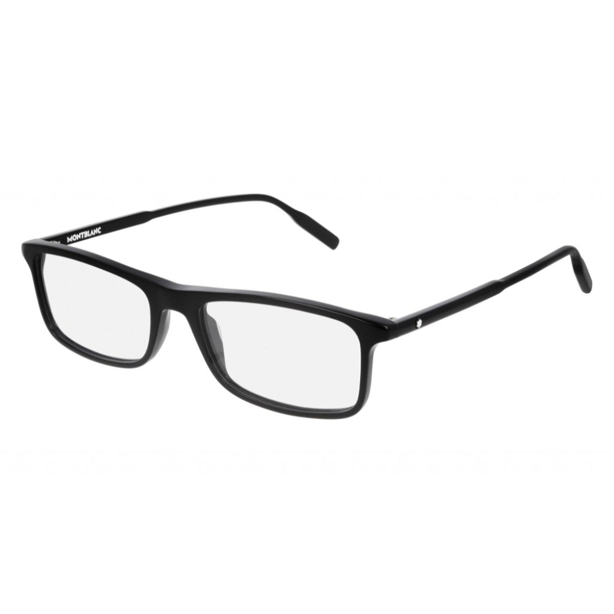 Montblanc Men's Sunglasses Spring Summer Black Transparent Demo Lens Demo Lens Shiny MB0086O 001
