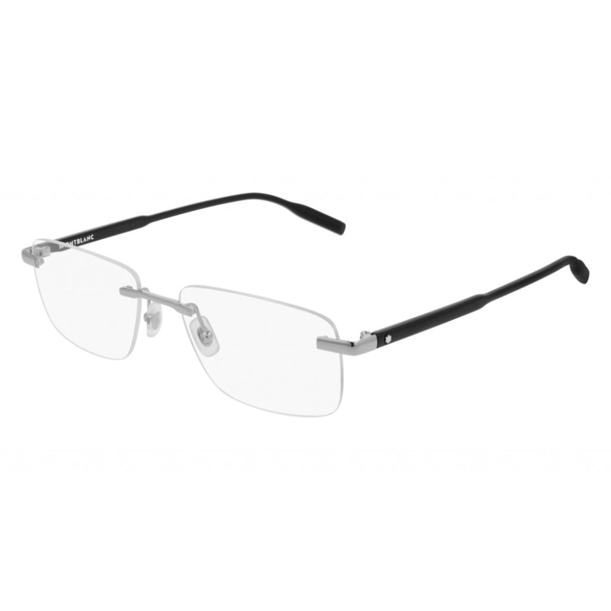 Montblanc Men's Sunglasses Spring Summer Silver Transparent Demo Lens Demo Lens Shiny MB0088O 002