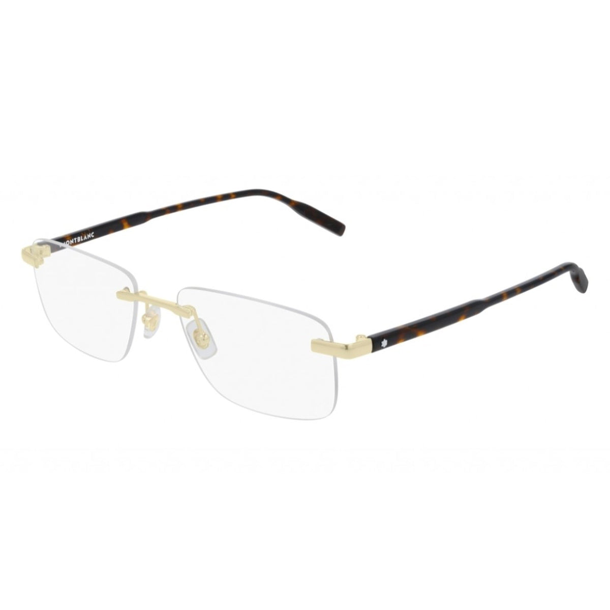 Montblanc Men's Sunglasses Spring Summer Gold Transparent Demo Lens Demo Lens Light MB0088O 003