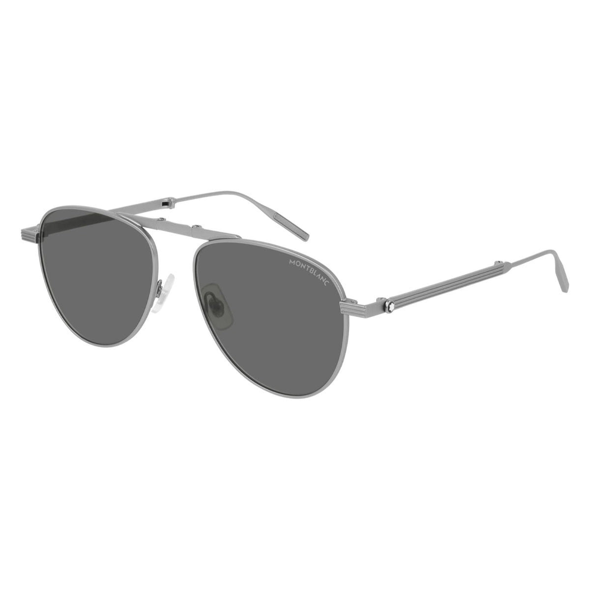 Montblanc Men's Sunglasses Spring Summer Ruthenium Grey CR 39 CR 39 Light MB0091S 001