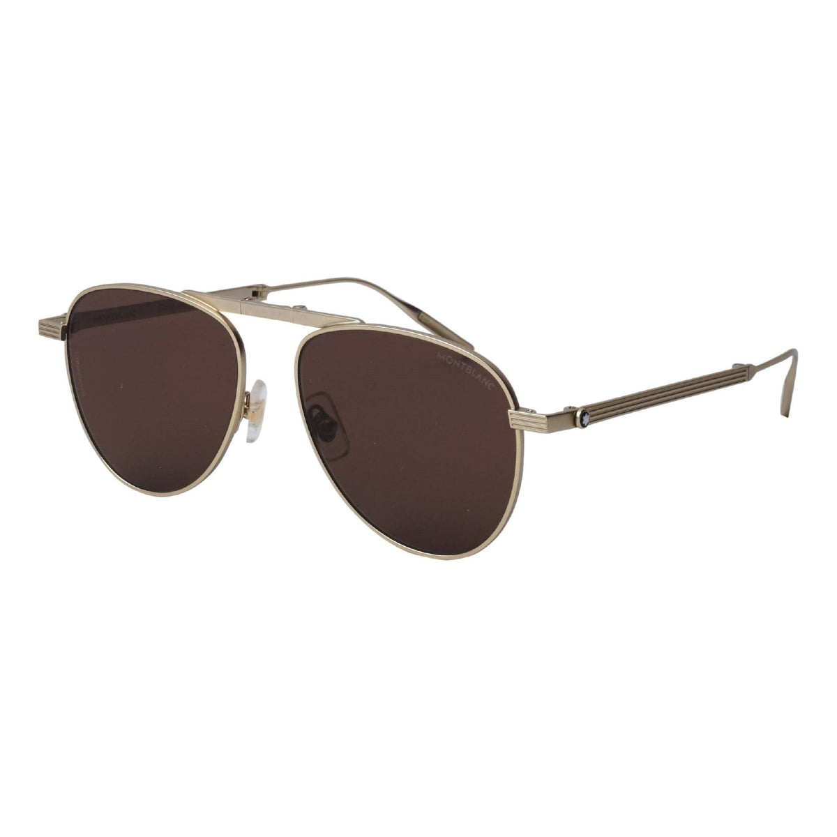 Montblanc Men's Sunglasses Spring Summer Gold Brown CR 39 CR 39 Light MB0091S 002