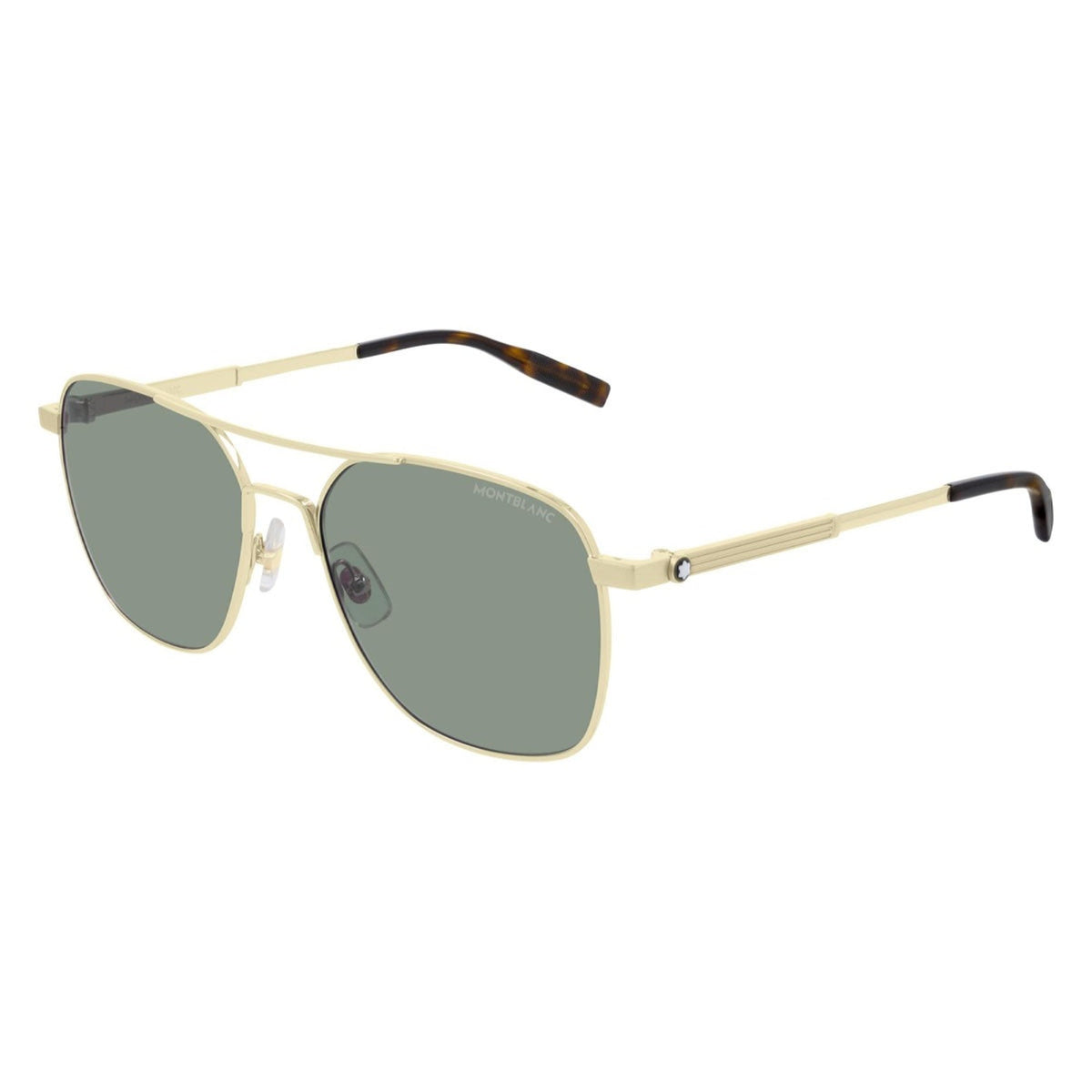 Montblanc Men's Sunglasses Spring Summer Gold Green CR 39 CR 39 Light MB0093S 003
