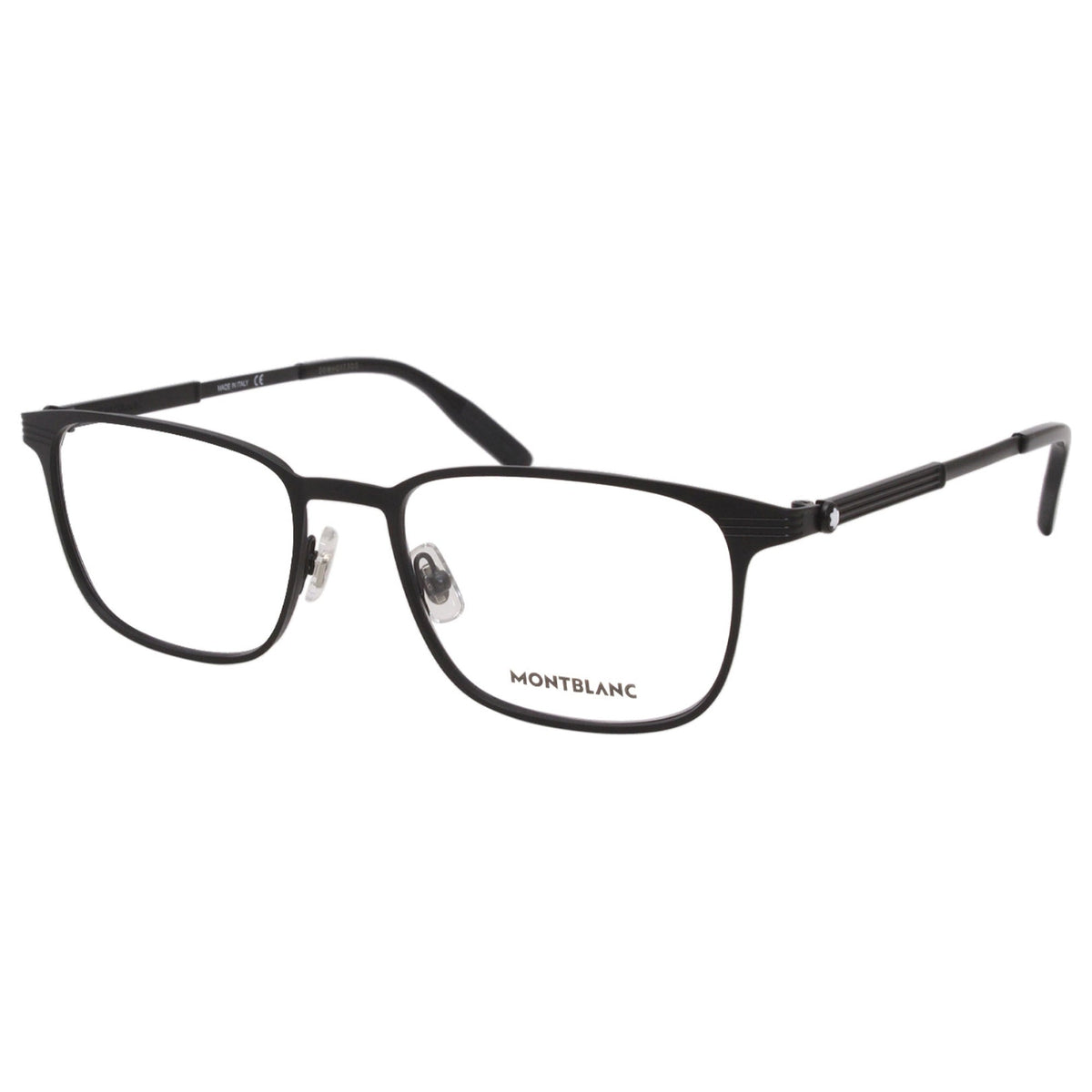 Montblanc Men's Sunglasses Spring Summer Black Transparent Demo Lens Demo Lens Matte MB0094O 001