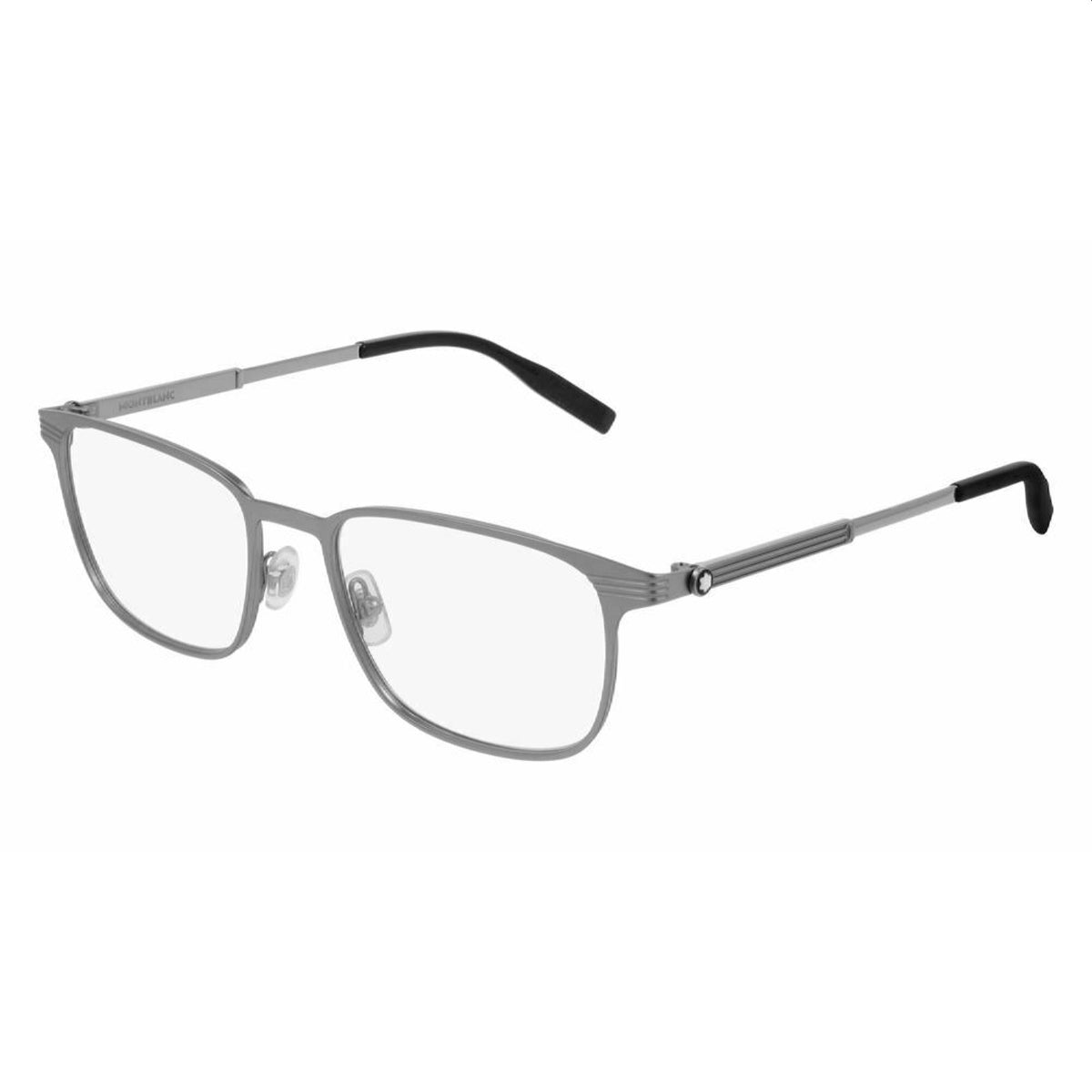 Montblanc Men's Sunglasses Spring Summer Ruthenium Transparent Demo Lens Demo Lens Light MB0094O 003