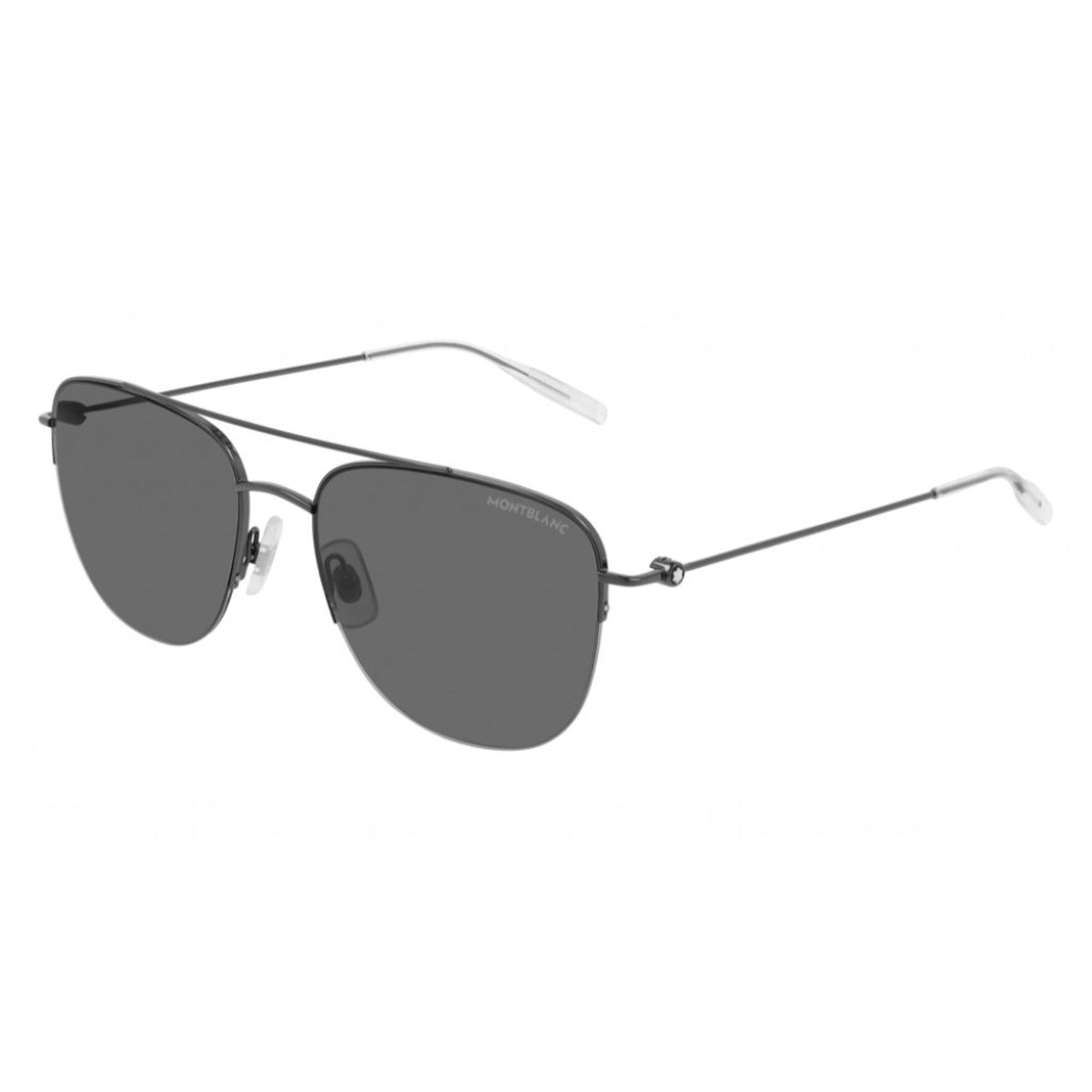 Montblanc Men's Sunglasses Spring Summer Ruthenium Grey Nylon Nylon Dark MB0096S 001