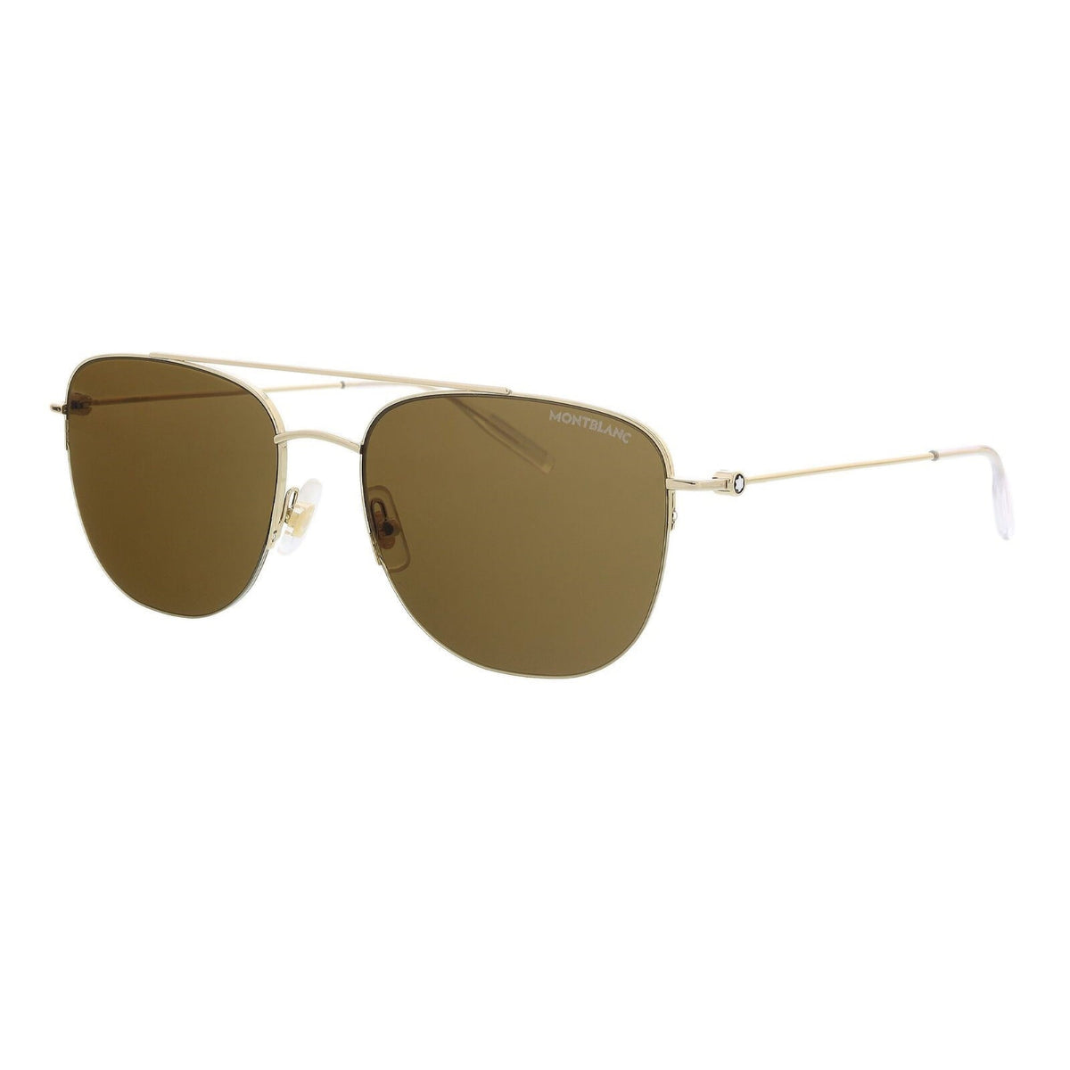 Montblanc Men's Sunglasses Spring Summer Gold Brown Nylon Nylon Light MB0096S 003