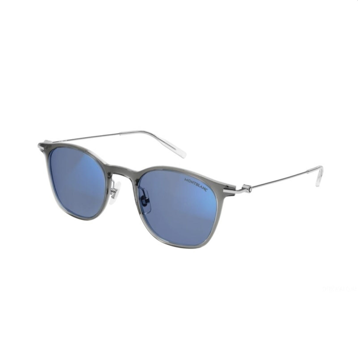 Montblanc Men's Sunglasses Spring Summer Grey Light Blue NXT Lens NXT Lens Transparent MB0098S 009