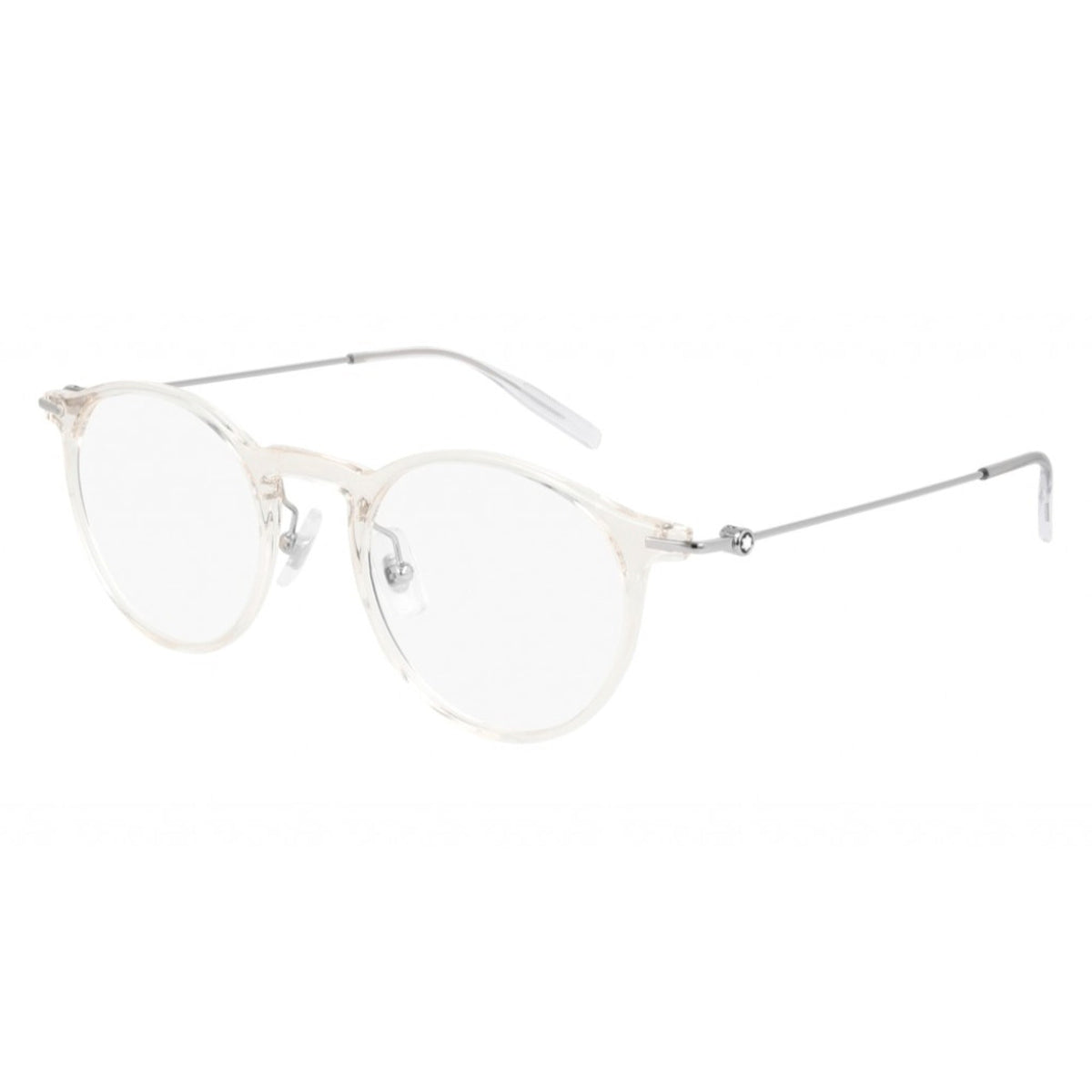 Montblanc Men's Sunglasses Spring Summer Beige Transparent Demo Lens Demo Lens Transparent MB0099O 002