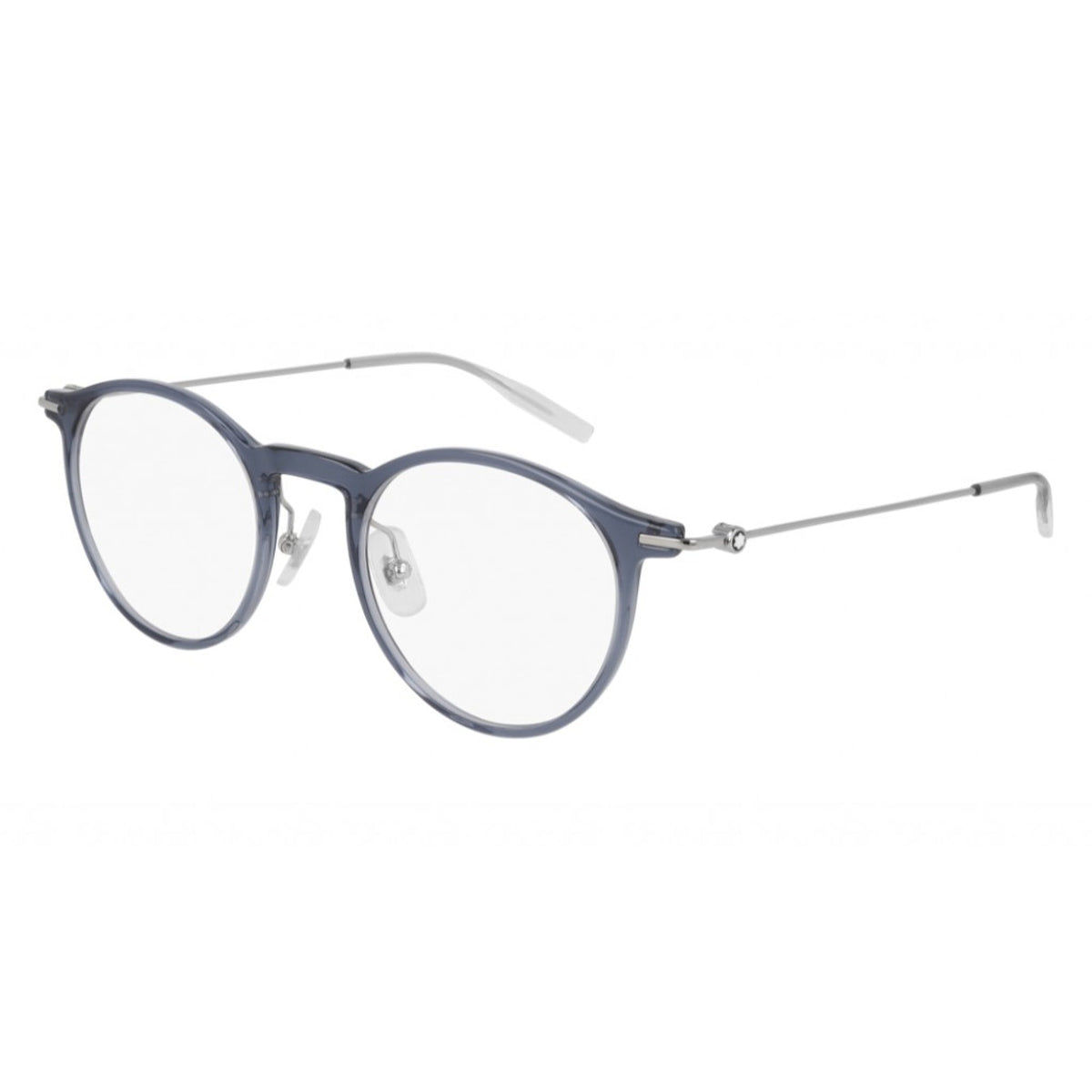 Montblanc Men's Sunglasses Spring Summer Blue Transparent Demo Lens Demo Lens Transparent MB0099O 004