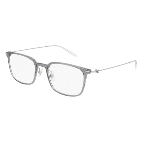 Montblanc Men's Sunglasses Spring Summer Grey Transparent Demo Lens Demo Lens Light MB0100O 002
