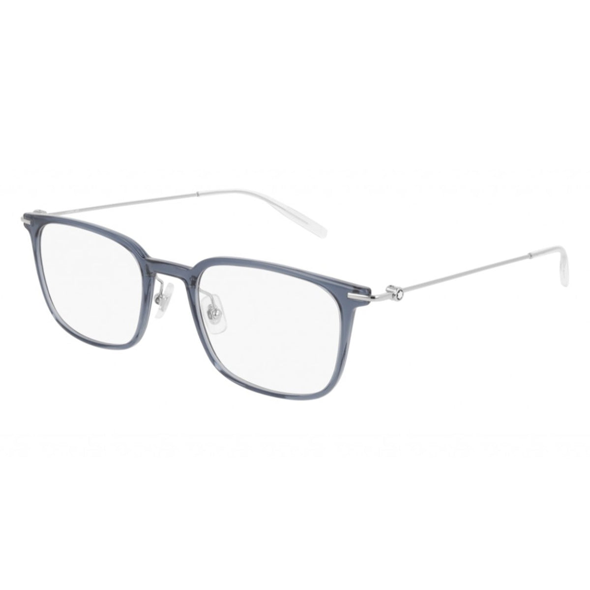 Montblanc Men's Sunglasses Spring Summer Blue Transparent Demo Lens Demo Lens Transparent MB0100O 004