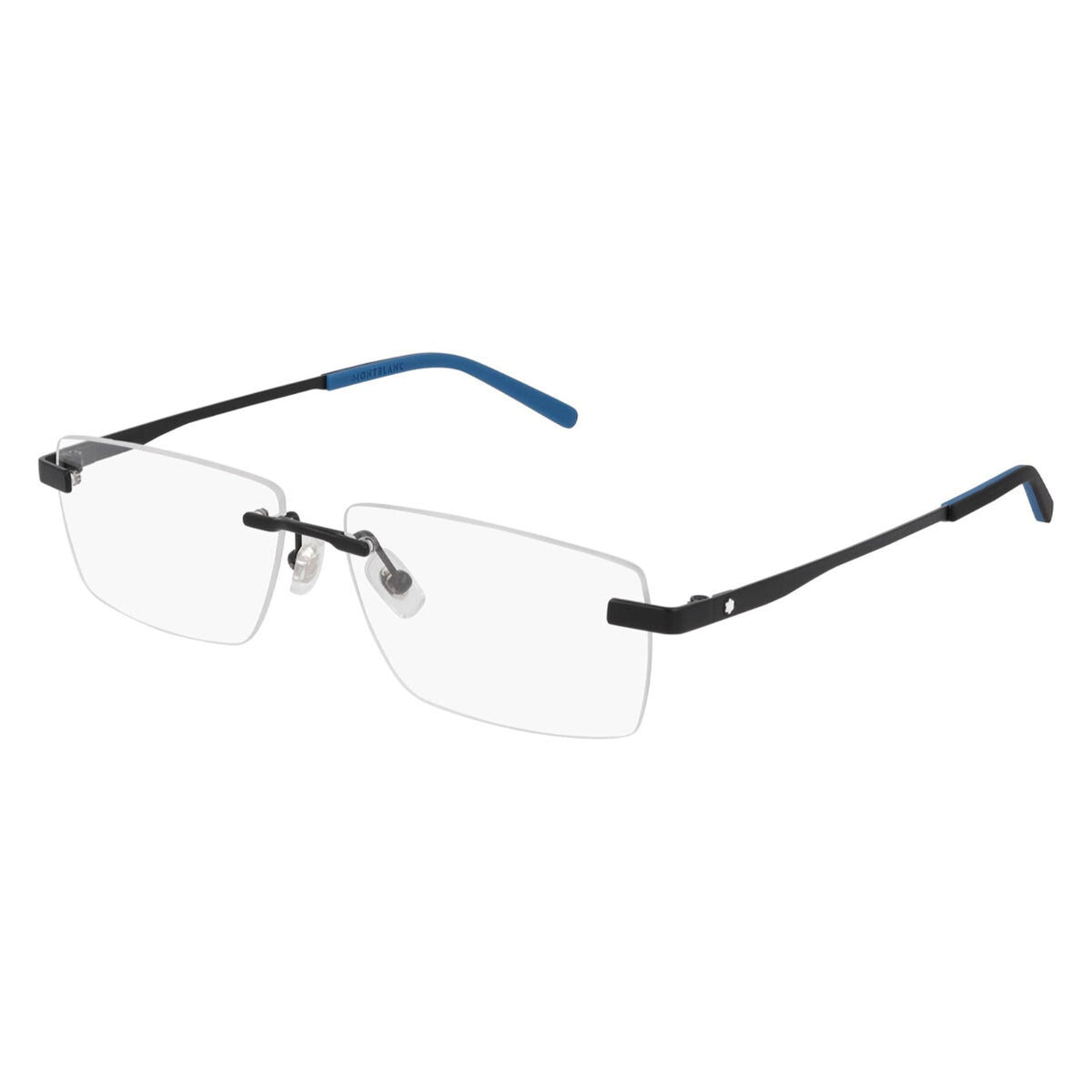 Montblanc Men's Sunglasses Spring Summer Black Transparent Demo Lens Demo Lens Matte MB0105O 001