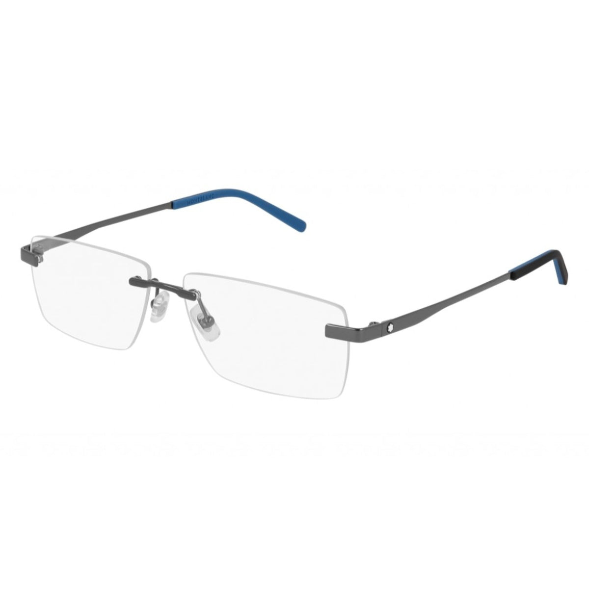 Montblanc Men's Sunglasses Spring Summer Ruthenium Transparent Demo Lens Demo Lens Dark MB0105O 002