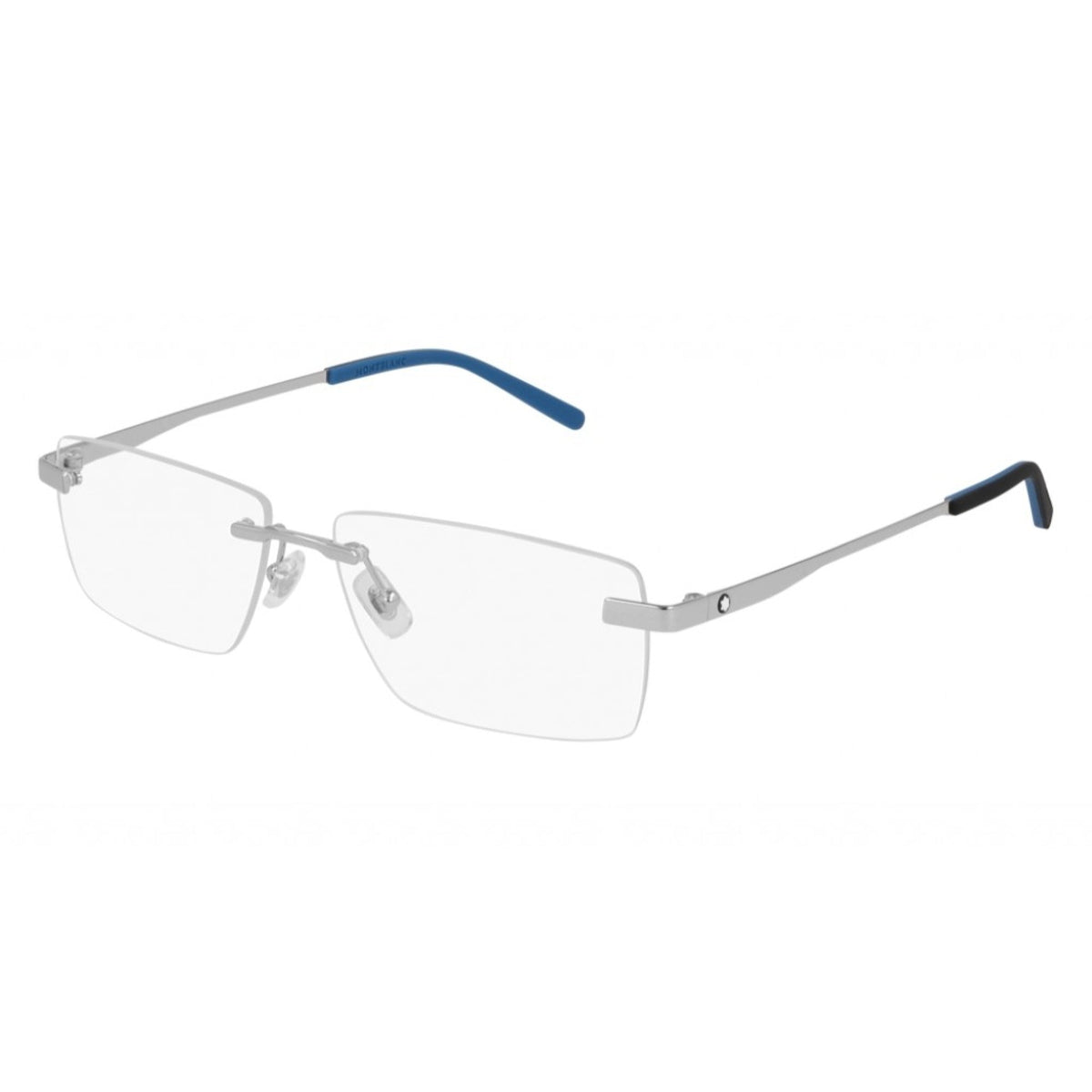 Montblanc Men's Sunglasses Spring Summer Silver Transparent Demo Lens Demo Lens Shiny MB0105O 003