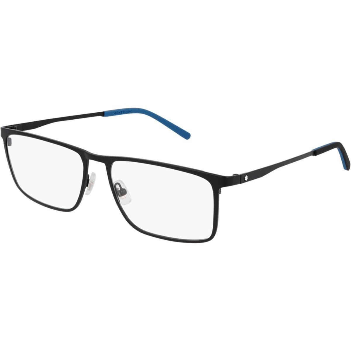 Montblanc Men's Sunglasses Spring Summer Black Transparent Demo Lens Demo Lens Matte MB0106O 004