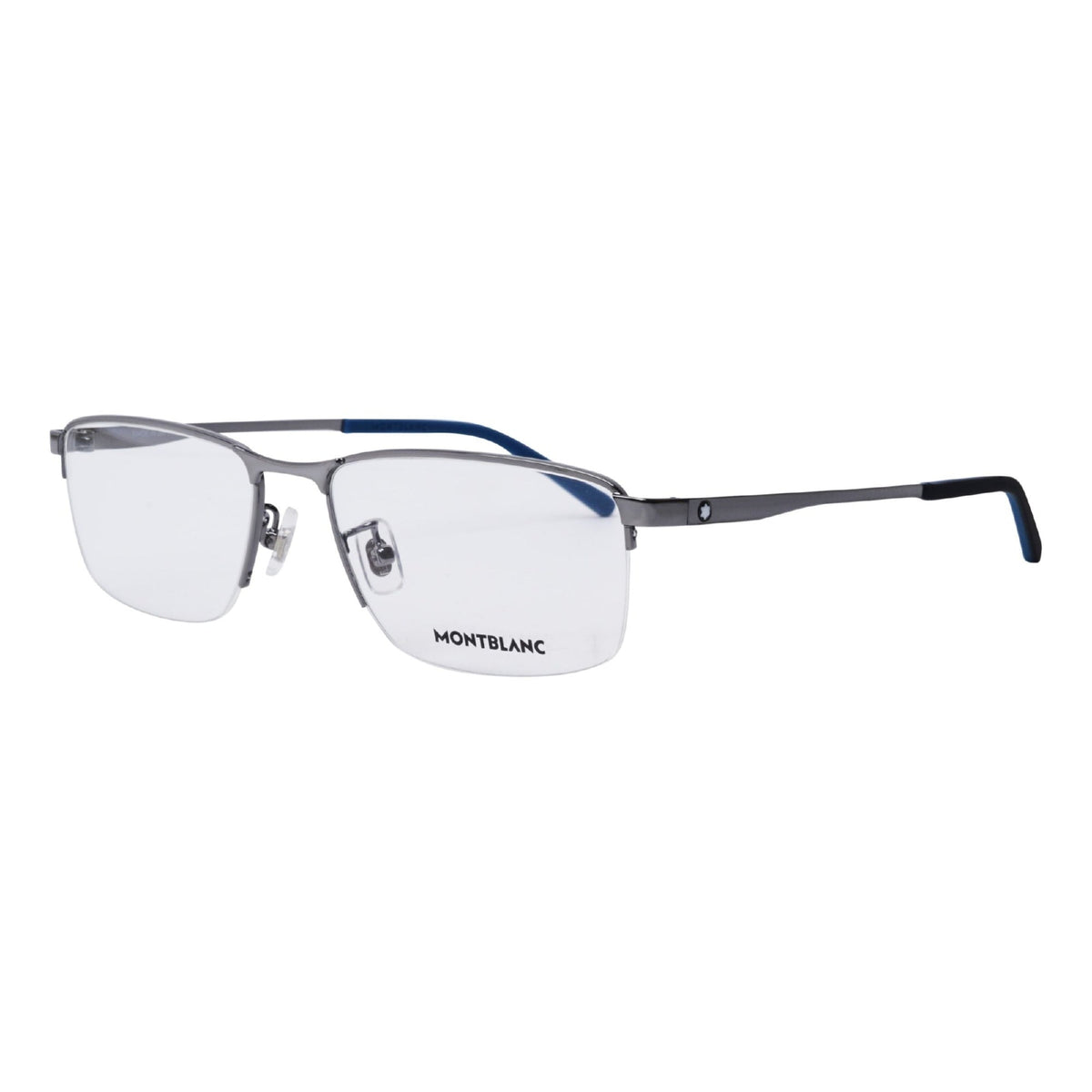 Montblanc Men's Sunglasses Spring Summer Ruthenium Transparent Demo Lens Demo Lens Dark MB0107O 002