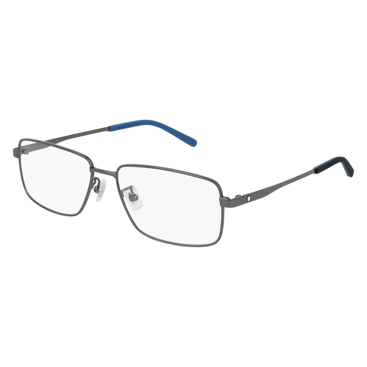 Montblanc Men's Sunglasses Spring Summer Ruthenium Transparent Demo Lens Demo Lens Dark MB0108O 002