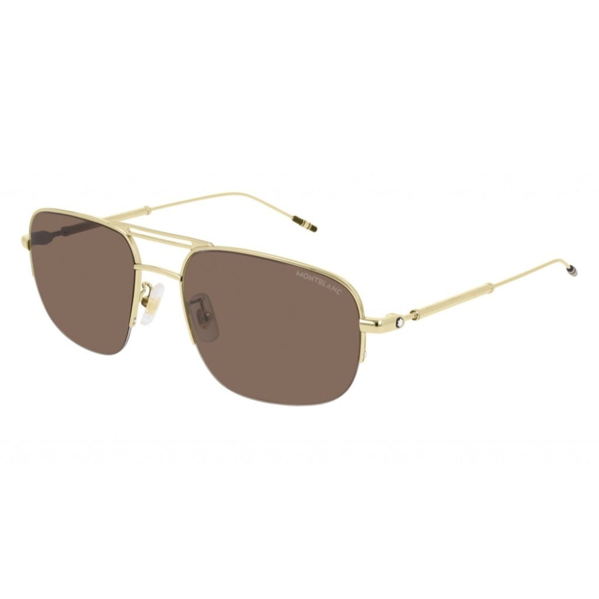 Montblanc Men's Sunglasses Spring Summer Gold Brown Nylon Nylon Light MB0109S 003