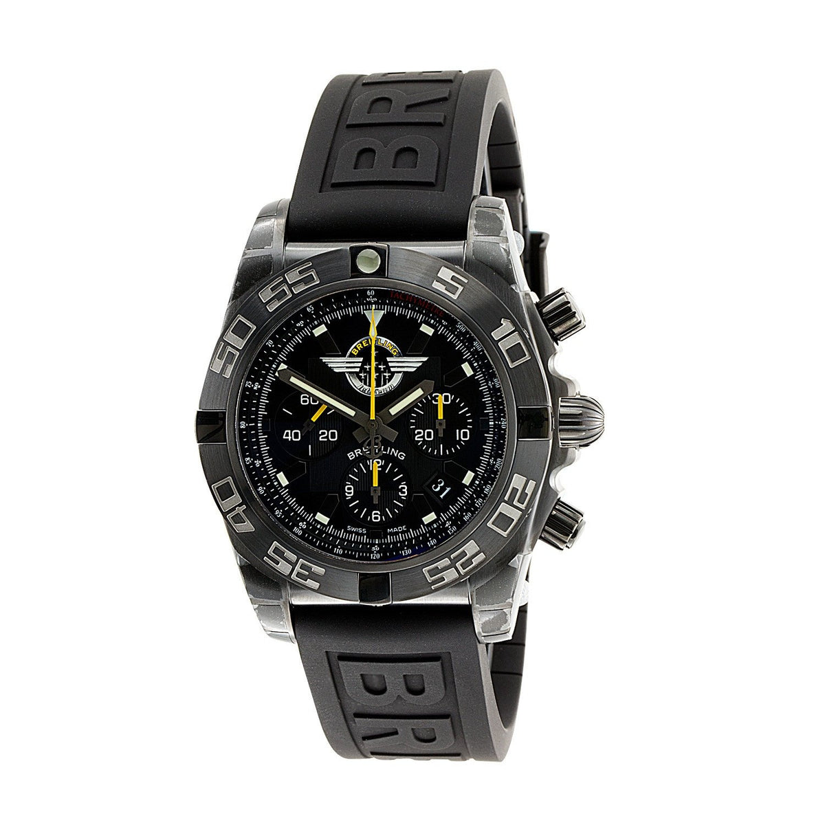 Breitling Men&#39;s MB01109L-BD48-153S Chronomat 44 Chronograph Black Rubber Watch