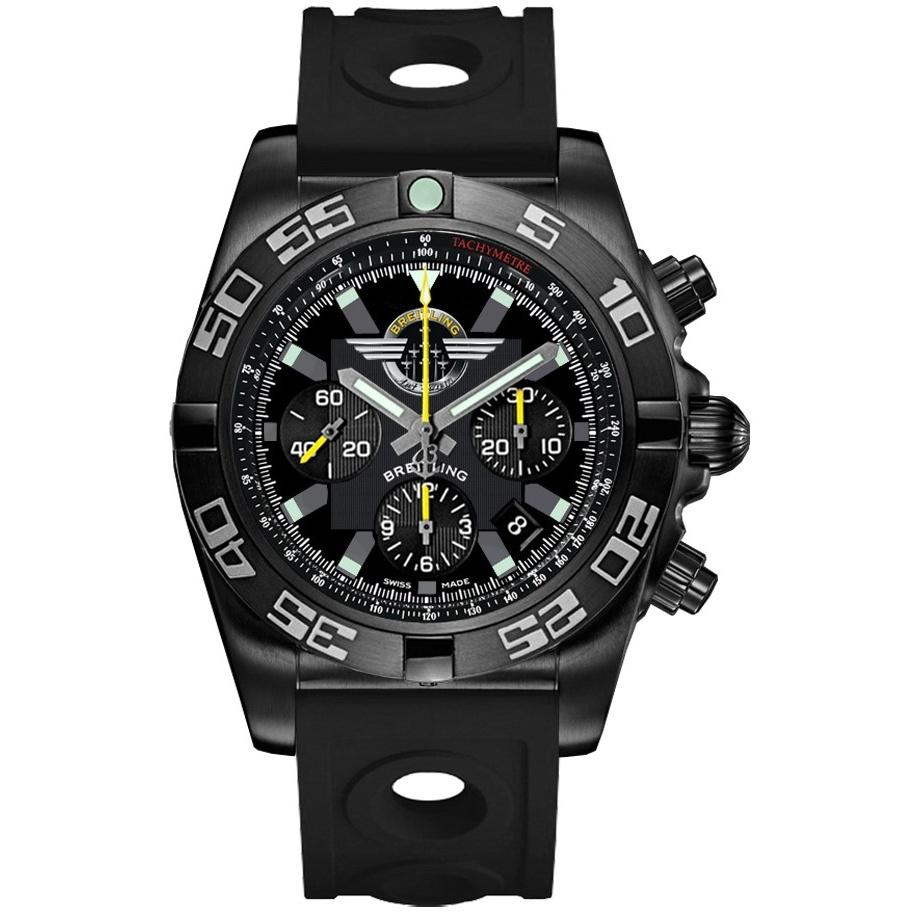 Breitling Men&#39;s MB01109L-BD48-227S Chronomat 44 Chronograph Black Rubber Watch
