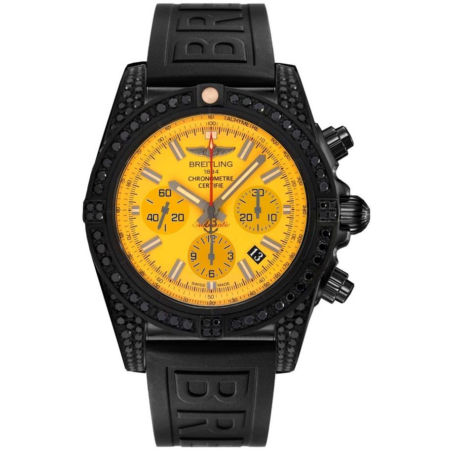 Breitling Men's MB0111AV-I532-262S Chronomat 44 Chronograph Black Rubber Watch