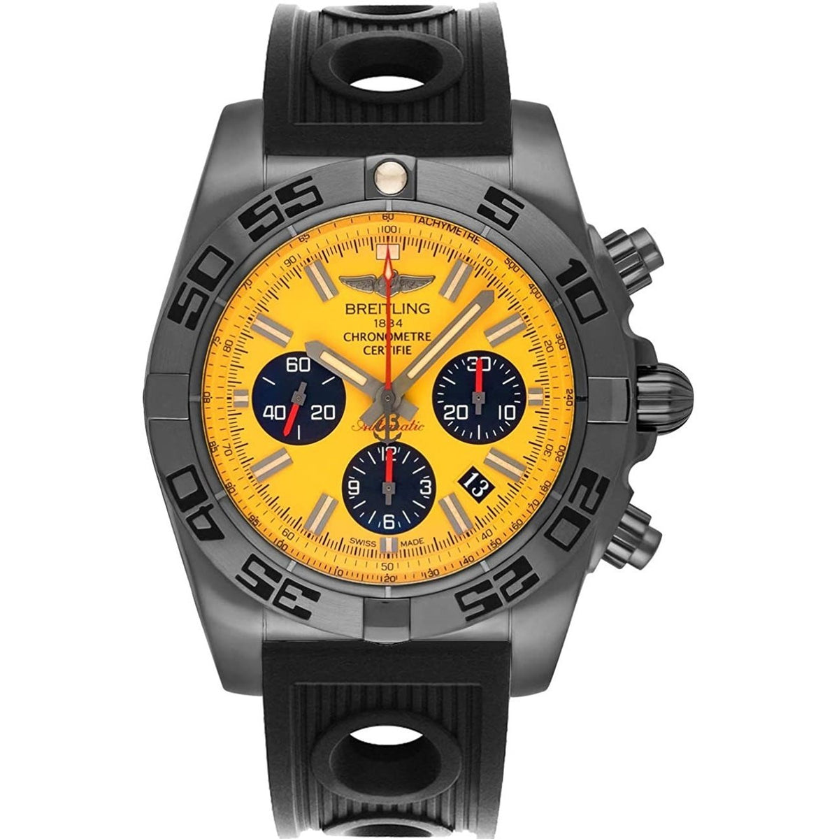 Breitling Men&#39;s MB0111C3-I531-200S Chronomat 44 Chronograph Black Rubber Watch