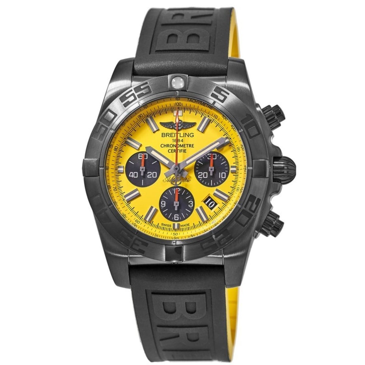 Breitling Men&#39;s MB0111C3-I531-262S Chronomat 44 Chronograph Black Rubber Watch