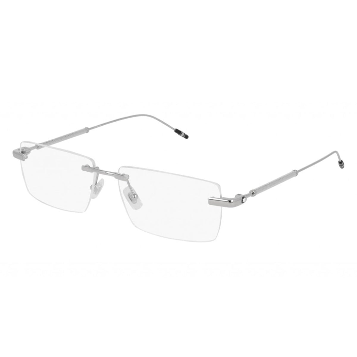 Montblanc Men's Sunglasses Spring Summer Silver Transparent Demo Lens Demo Lens Shiny MB0112O 001