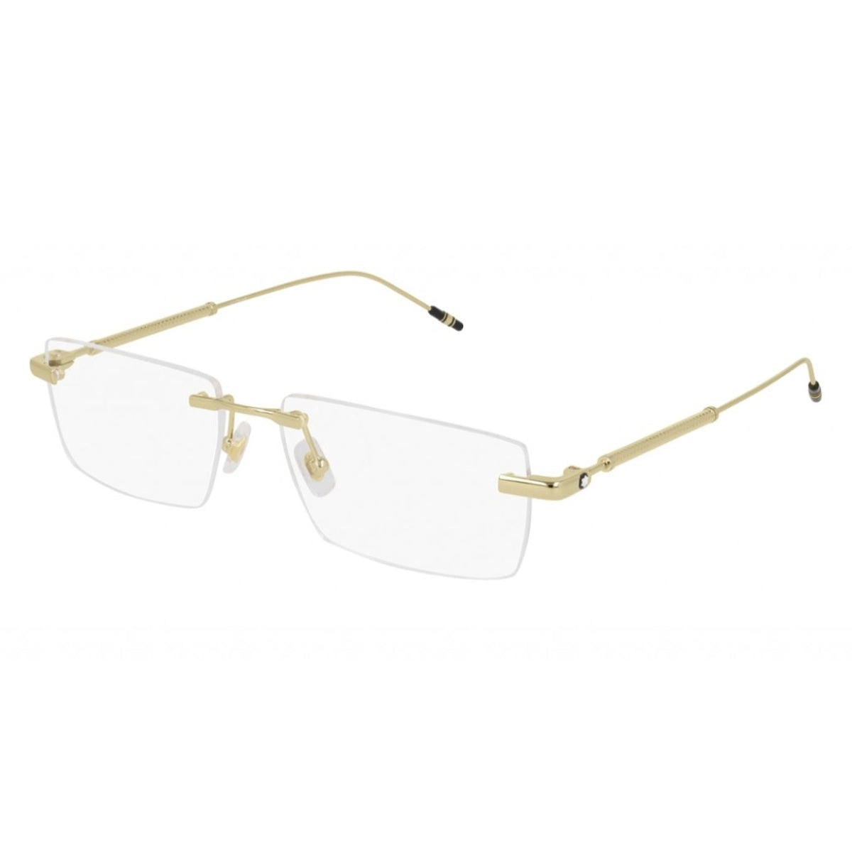 Montblanc Men's Sunglasses Spring Summer Gold Transparent Demo Lens Demo Lens Light MB0112O 002