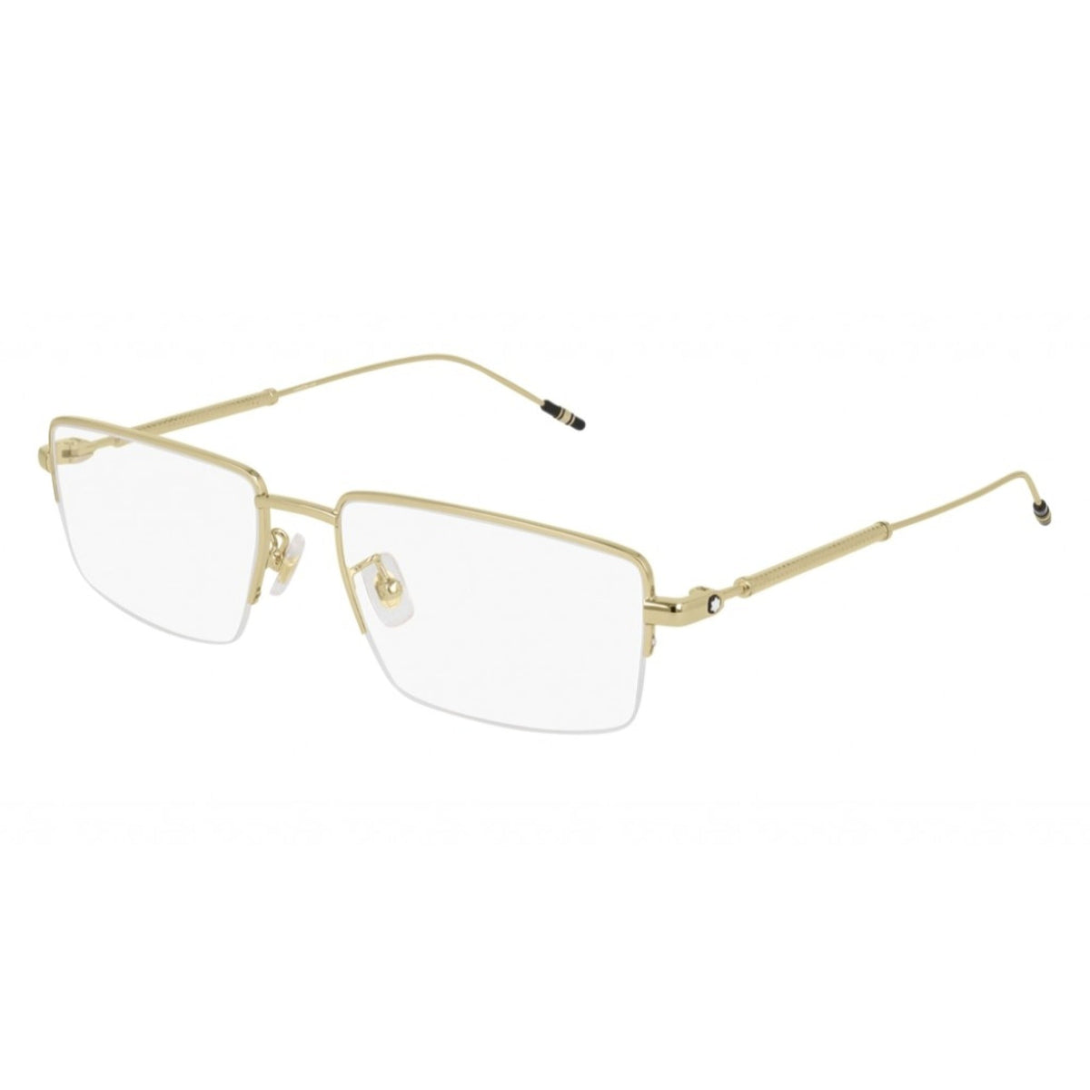 Montblanc Men's Sunglasses Spring Summer Gold Transparent Demo Lens Demo Lens Light MB0113O 004