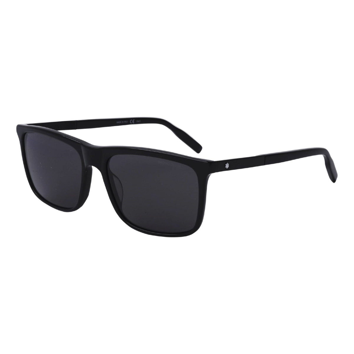 Montblanc Men&#39;s Sunglasses Fall Winter Black Grey Nylon Nylon Shiny MB0116S 001
