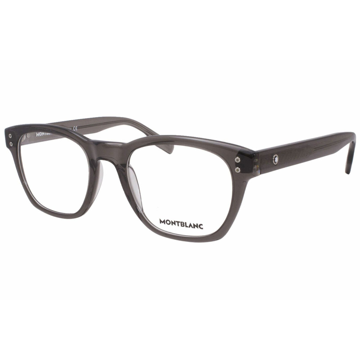 Montblanc Men's Sunglasses Fall Winter Grey Transparent Demo Lens Demo Lens Transparent MB0122O 003