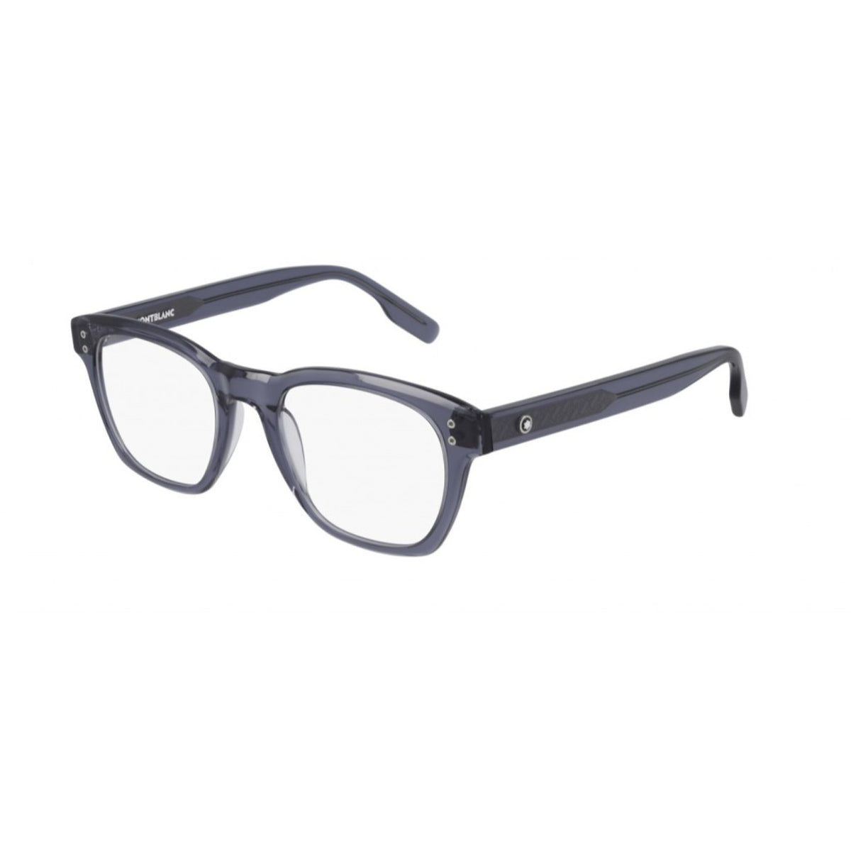 Montblanc Men's Sunglasses Fall Winter Blue Transparent Demo Lens Demo Lens Transparent MB0122O 004