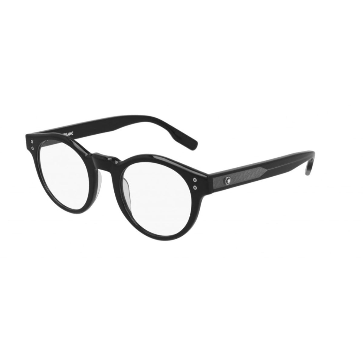 Montblanc Men's Sunglasses Fall Winter Black Transparent Demo Lens Demo Lens Shiny MB0123O 001