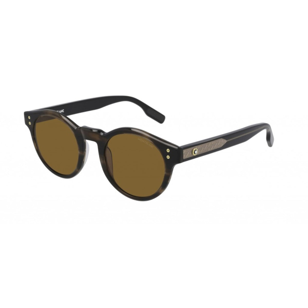 Montblanc Men's Sunglasses Fall Winter Havana Brown Nylon Nylon Dark MB0123S 002
