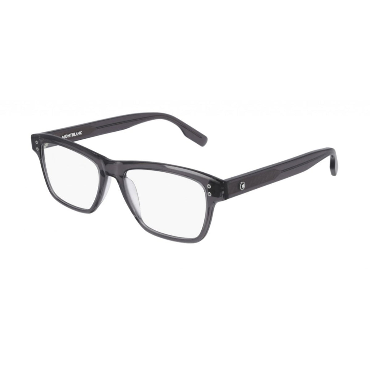 Montblanc Men's Sunglasses Fall Winter Grey Transparent Demo Lens Demo Lens Transparent MB0125O 008