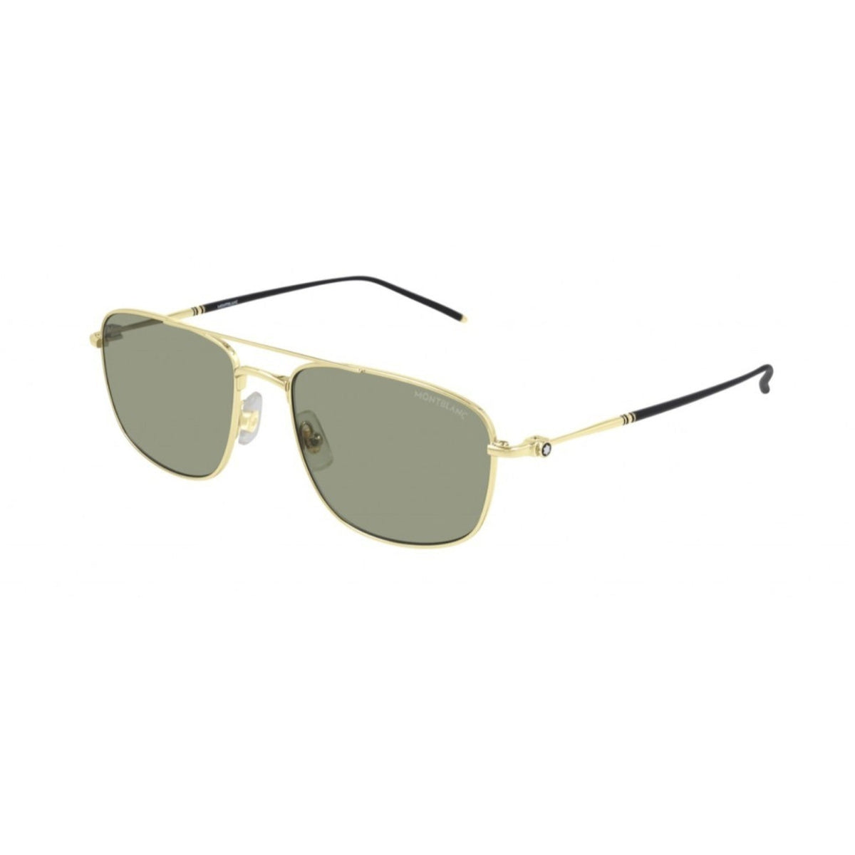 Montblanc Men's Sunglasses Fall Winter Gold Green Nylon Nylon Light MB0127S 003