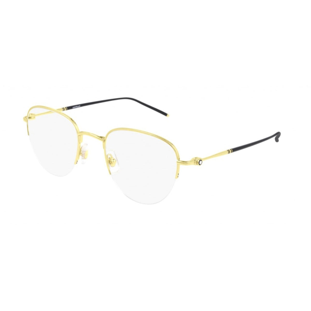 Montblanc Men's Sunglasses Fall Winter Gold Transparent Demo Lens Demo Lens Light MB0129O 004