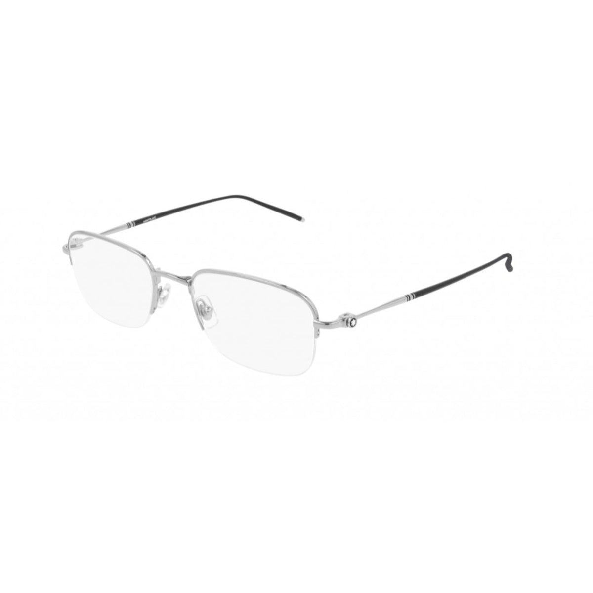 Montblanc Men's Sunglasses Fall Winter Silver Transparent Demo Lens Demo Lens Shiny MB0131O 001