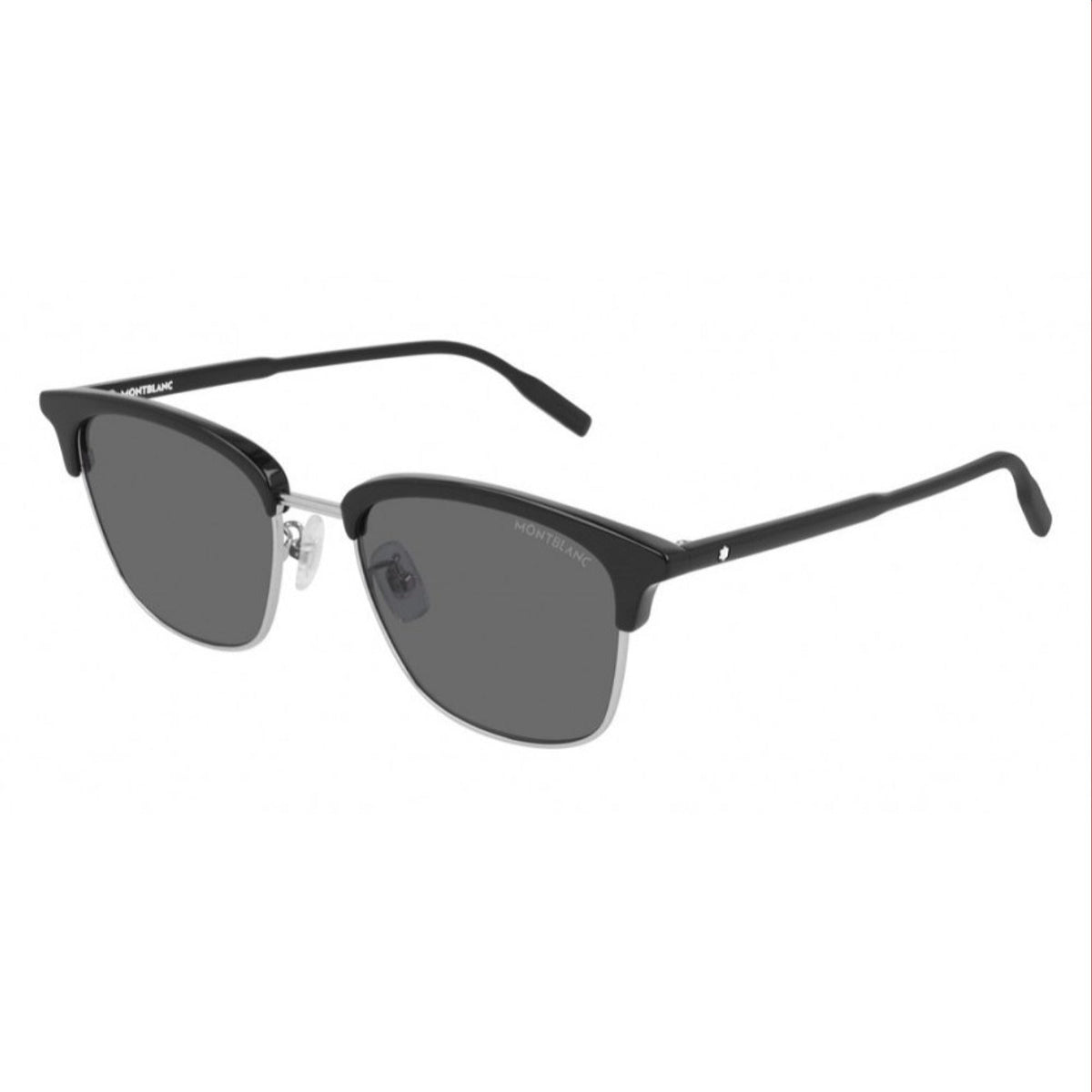 Montblanc Men's Sunglasses Fall Winter Black Grey Nylon Nylon Silver MB0136SK 002