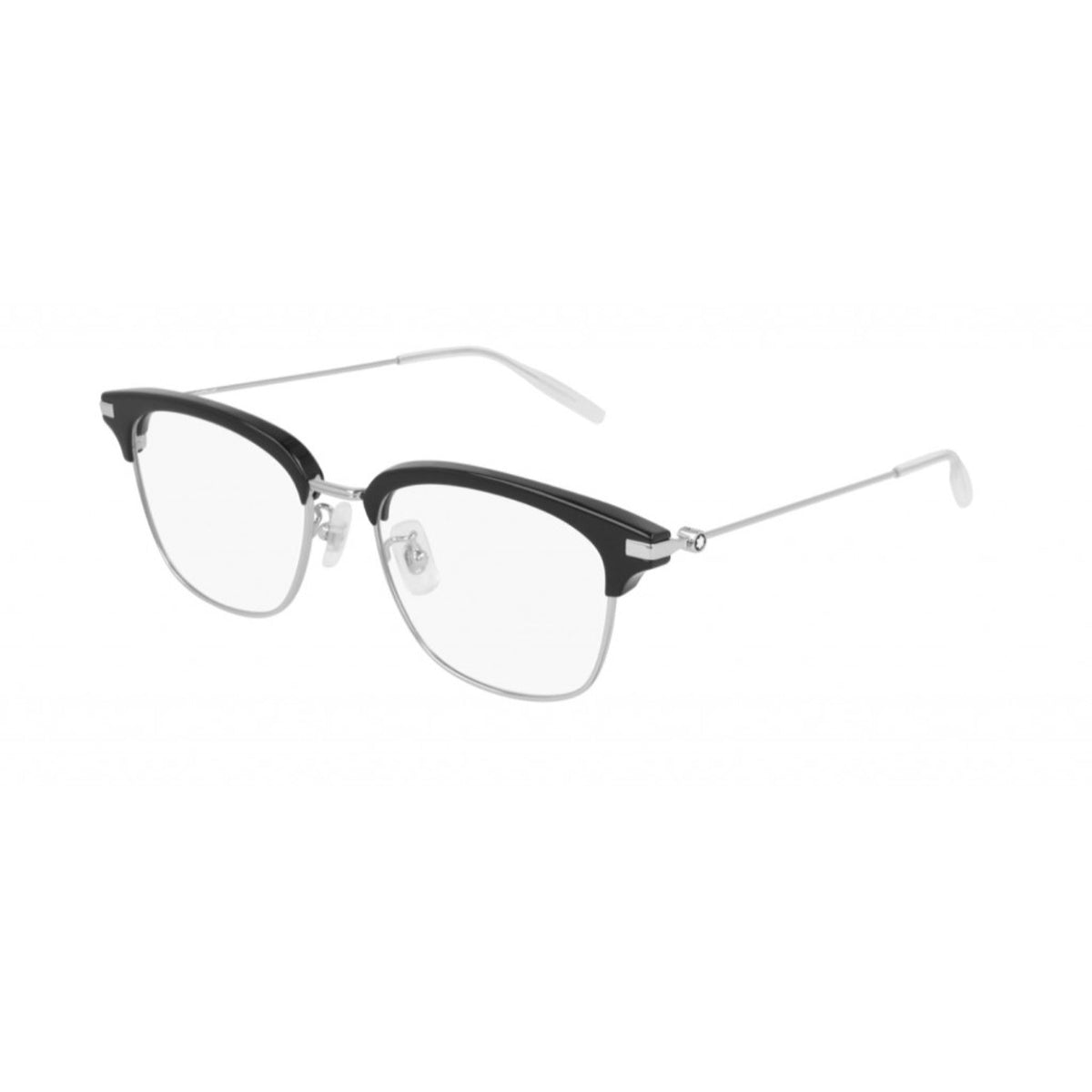 Montblanc Men's Sunglasses Fall Winter Black Transparent Demo Lens Demo Lens Silver MB0141OK 001