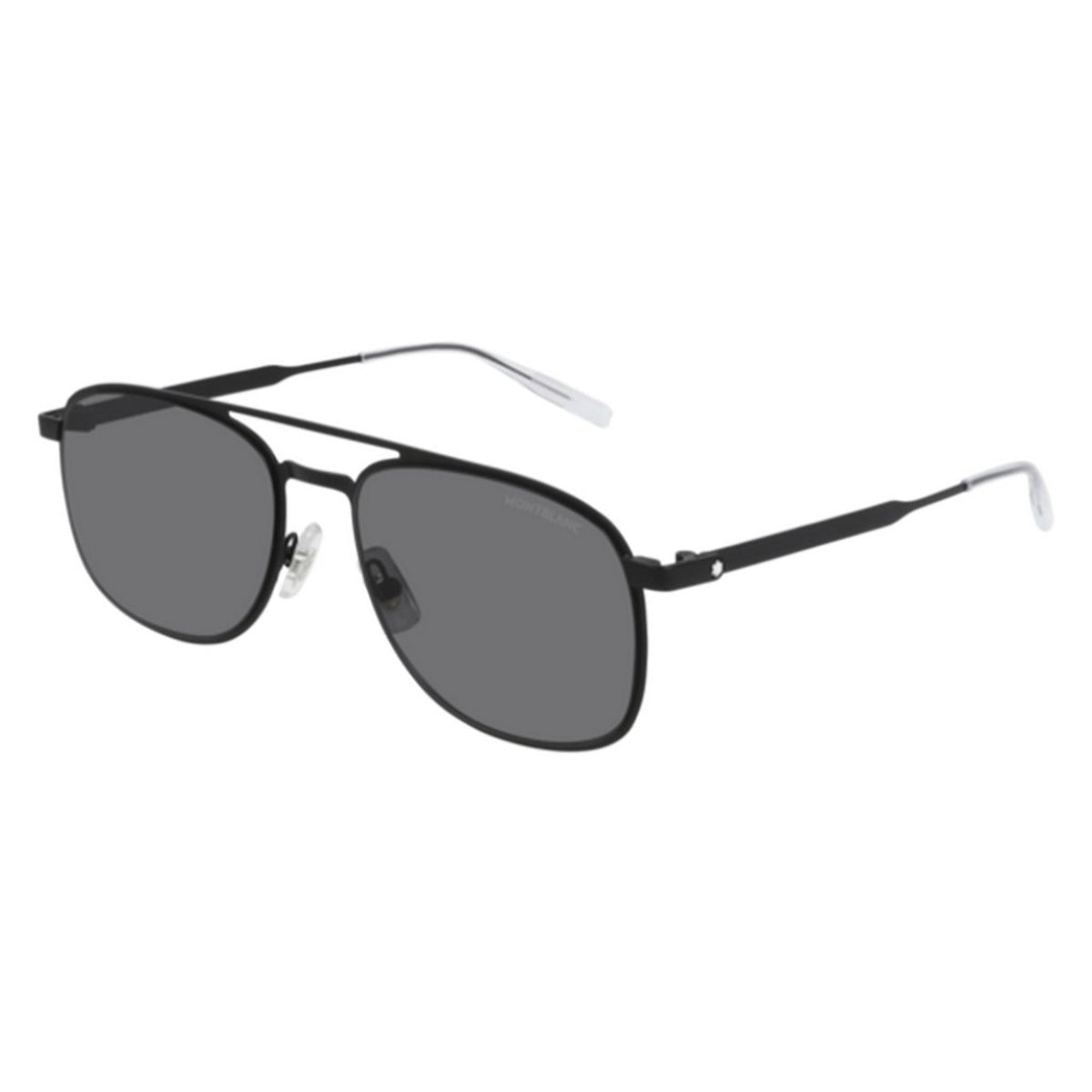 Montblanc Men's Sunglasses Spring Summer Black Grey Nylon Nylon Matte MB0143S 001