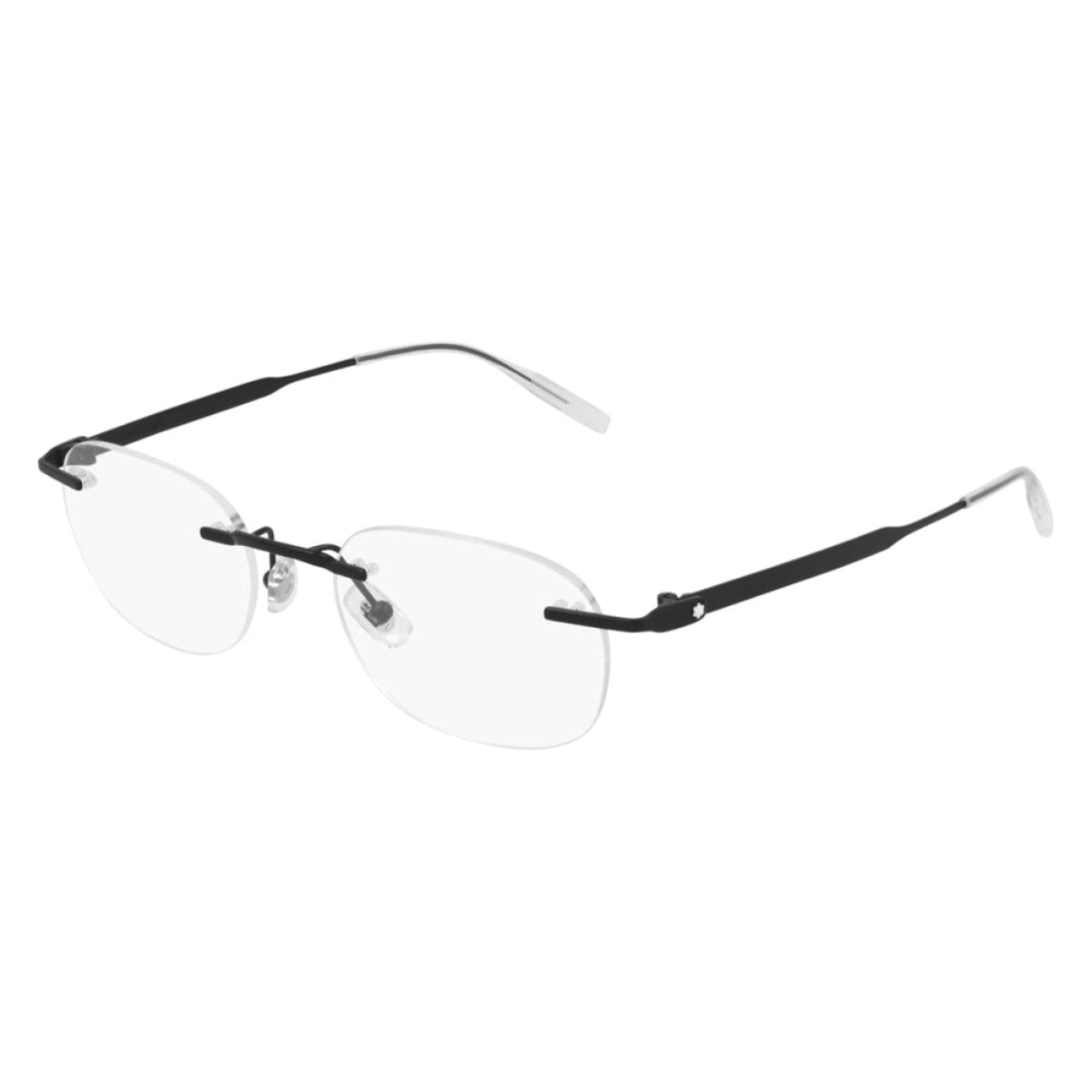 Montblanc Men's Sunglasses Spring Summer Black Transparent Demo Lens Demo Lens Matte MB0147O 001
